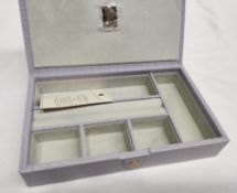 1 x ASPINAL OF LONDON Paris Leather Jewellery Case In Deep Shine English Lavender Small Croc - New/
