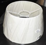 1 x Premium Tapered Drum Card Lampshade 45Cm - Cream - Original Retail £115.00