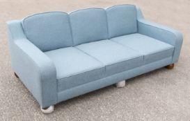 1 x SOHO HOUSE HOME 'Baker' 3-Seater Sofa In Sky Blue - Original Retail £3,999 - NO VAT ON HAMMER