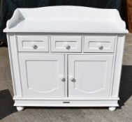 1 x Large 'Theophile & Patachou' Traditional-style Wooden 2-Door Nursery Chest and Changing Station