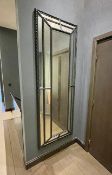 1 x Luxury 2.2-Metre Tall Decorative Wall Feature with Barley Twist Frame and Foxed Mirrored Panels