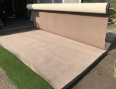 1 x Cormar Carpet Co - Natural Berber Twist Deluxe - Colour Rustic Clay - 25X4 Meter Roll - Rrp £