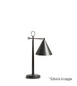 x Errol Modernist-Style Table Lamp in Soot Black - Original Retail £225.00