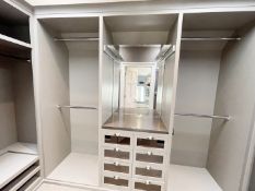 1 x Bespoke Fitted Painted Wooden Walk-In Wardrobe in Grey, with Premium Carpet - NO VAT
