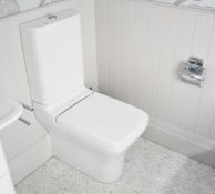 1 x DURAVIT Modern Close Coupled Toilet, with Roll Holder and Brush