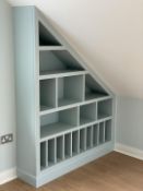 1 x Bespoke Triangular Shaped Solid Wood Bookshelf - NO VAT ON THE HAMMER