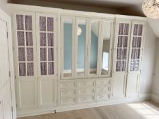 1 x Luxury Fitted Wardrobe Unit with Glazed and Mirrored Frontage - NO VAT ON THE HAMMER