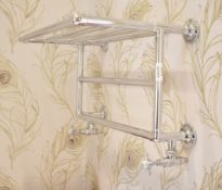 1 x Wall Mounted Heated Towel Rail - Ref: ASH338/PBR - CL934 - NO VAT ON THE HAMMER