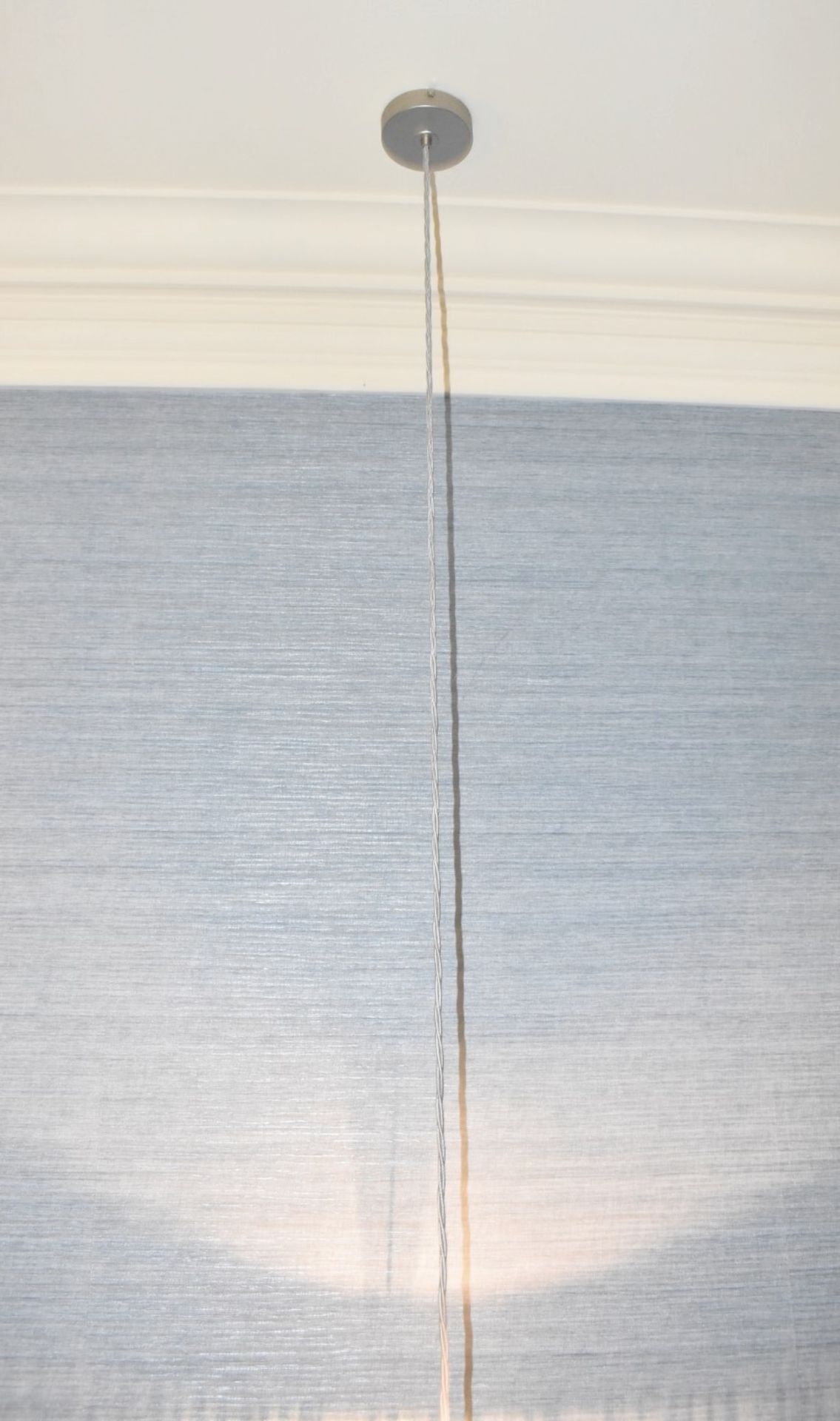 A Pair of Contemporary Pendant 'Bedside' Lights with Chain Shades - NO VAT ON THE HAMMER - Image 5 of 5