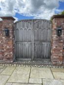 Pair of Large 2.3-Metre High Solid Timber Outside Garden Gates - NO VAT ON THE HAMMER