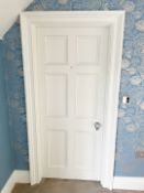 1 x Solid Wood Lockable Painted Internal Door - Includes Hinges and Handles - NO VAT ON THE HAMMER