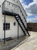 1 x Victorian-Style Straight Cast Metal Fire Escape Staircase - Ref: ASH3 - NO VAT ON THE HAMMER