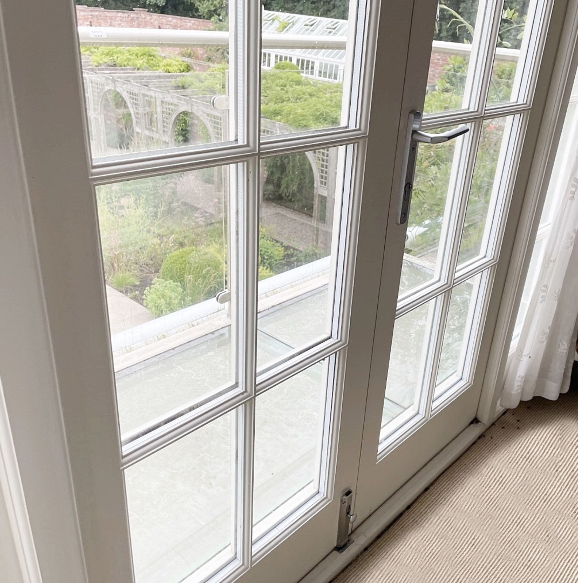 1 x Glazed Double Doors to Balcony in White - NO VAT ON THE HAMMER - Image 3 of 6