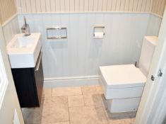 1 x DURAVIT Downstairs Bathroom Suite Including Toilet and Vanity Basin - NO VAT ON THE HAMMER