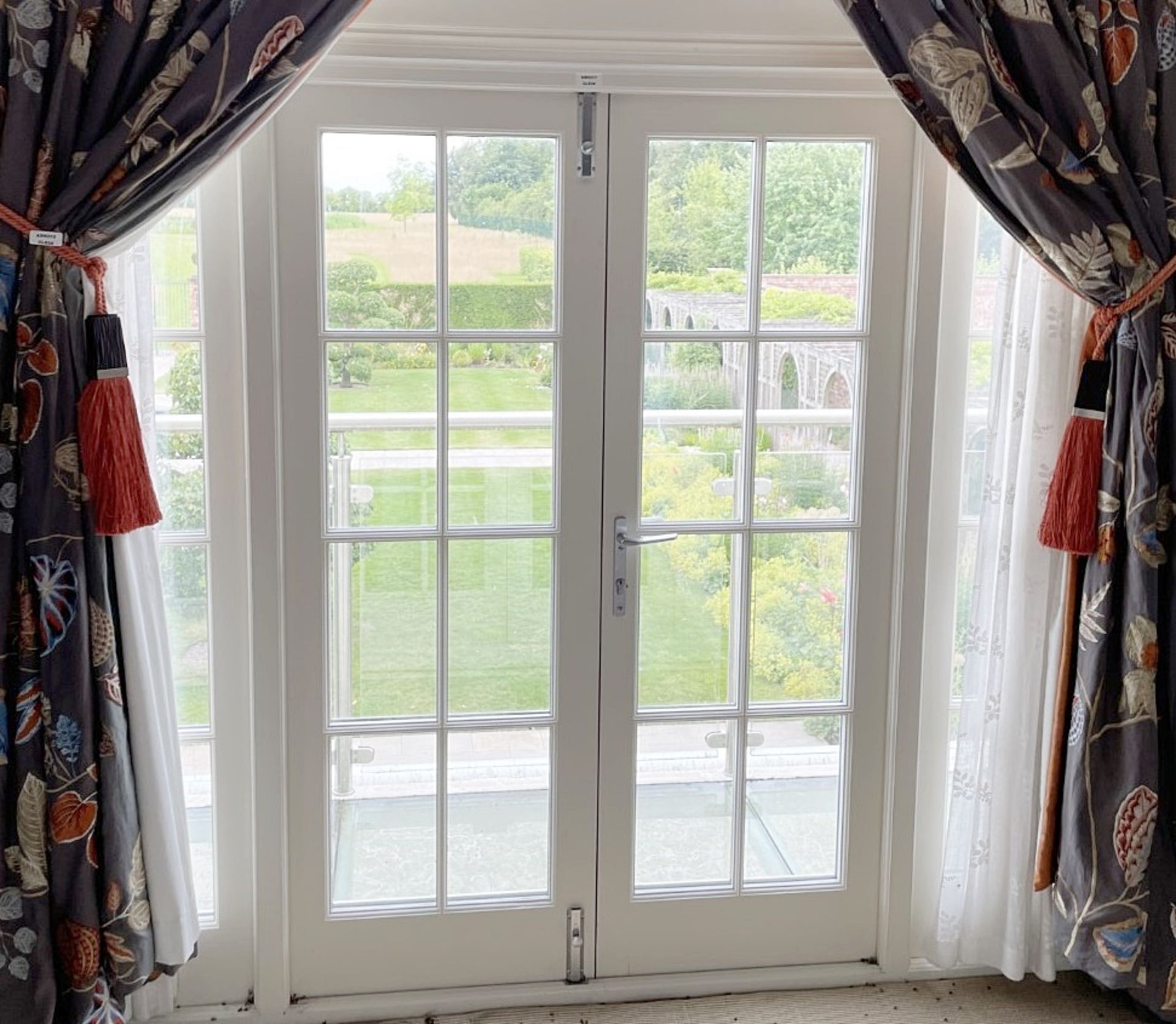 1 x Glazed Double Doors to Balcony in White - NO VAT ON THE HAMMER