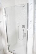 1 x HANSGROHE 'PuraVida' Premium Shower Set with Glass Door Panel - NO VAT ON HAMMER