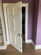 1 x Solid Wood Lockable Painted Internal Door - Includes Hinges and Handles - NO VAT ON THE HAMMER