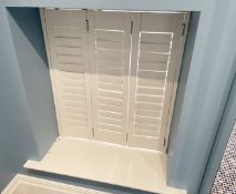 1 x Bespoke Wooden 3-Fold Window Shutter - NO VAT ON THE HAMMER