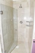 1 x Concealed Shower with Glass Door Panel and Corner Shelf - NO VAT ON THE HAMMER