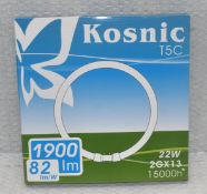 14 x KOSNIC T5C Circular Tube Light Bulb - 22W 4-Pin 2Gx13 1900Lm - Original Retail £252.00 - Ref: