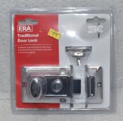 1 x ERA Traditional Door Lock - Colour: Silver - Original Retail £33.95 - Ref: HW319/HWP3 -
