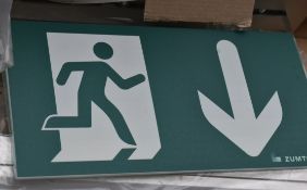 2 x ZUMTOBEL Comsign 2 A Rz-1U Emergency Lighting Sets - Ref: KCS168/BB - CL011 - Location: