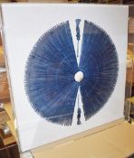 1 x OKA Tuan Framed Fan Wall Art - Framed in a Clear Acrylic Display Case