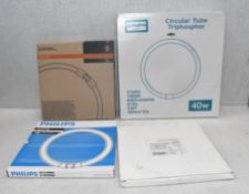 6 x ASSORTED Circular Tube Bulbs - Includes Philips, Crompton, Osram And Narva - Ref: HW113/HWP1 -