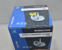 3 x TOOL ZONE Single Aluminium Suction Cups - Original Retail £80.85 - Ref: HW285/HWP3 - CL911 -