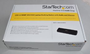 1 x StarTech USB 3.0 HDMI/DVI/VGA Laptop Docking Station With Audio and Ethernet - New