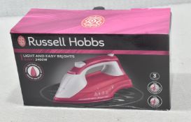 1 x RUSSELL HOBBS Light And Easy Brights Berry 2400W Clothes Iron - Original Retail £29.95 - Ref: