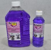 2 x BARTOLINE Bottles Of Methylated Spirit - 2 Litres And 500Ml - Ref: HW417/HWP6 - CL911 -