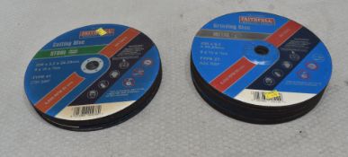 13 x FAITHFULL 230mm Cutting And Grinding Discs - Ref: HW486/HWP6 - CL911 - Location: Altrincham