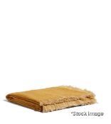 1 x Brier Linen Throw - Dijon Yellow - Original Retail £295.00 - Ref: NA/A18490-1-11-1538-10/P22 - C