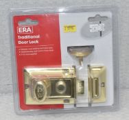 1 x ERA Traditional Door Lock - Colour: Brass - Original Retail £33.95 - Ref: HW317/HWP3 - CL911 -