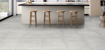 6 x Boxes of RAK Porcelain Floor / Wall Tiles - Design Concrete Range - White With Matt Finish