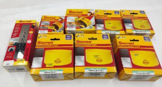 7 x Starrett Fast Cut Holesaws - 83mm To 111mm - With Arbor - Original Retail £225 - Ref: HWF102 -
