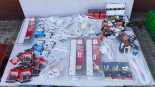 1 x Assortment Of Electrical Accessories - Extension Leads And Batteries - Ref: HWF116 - CL911 -