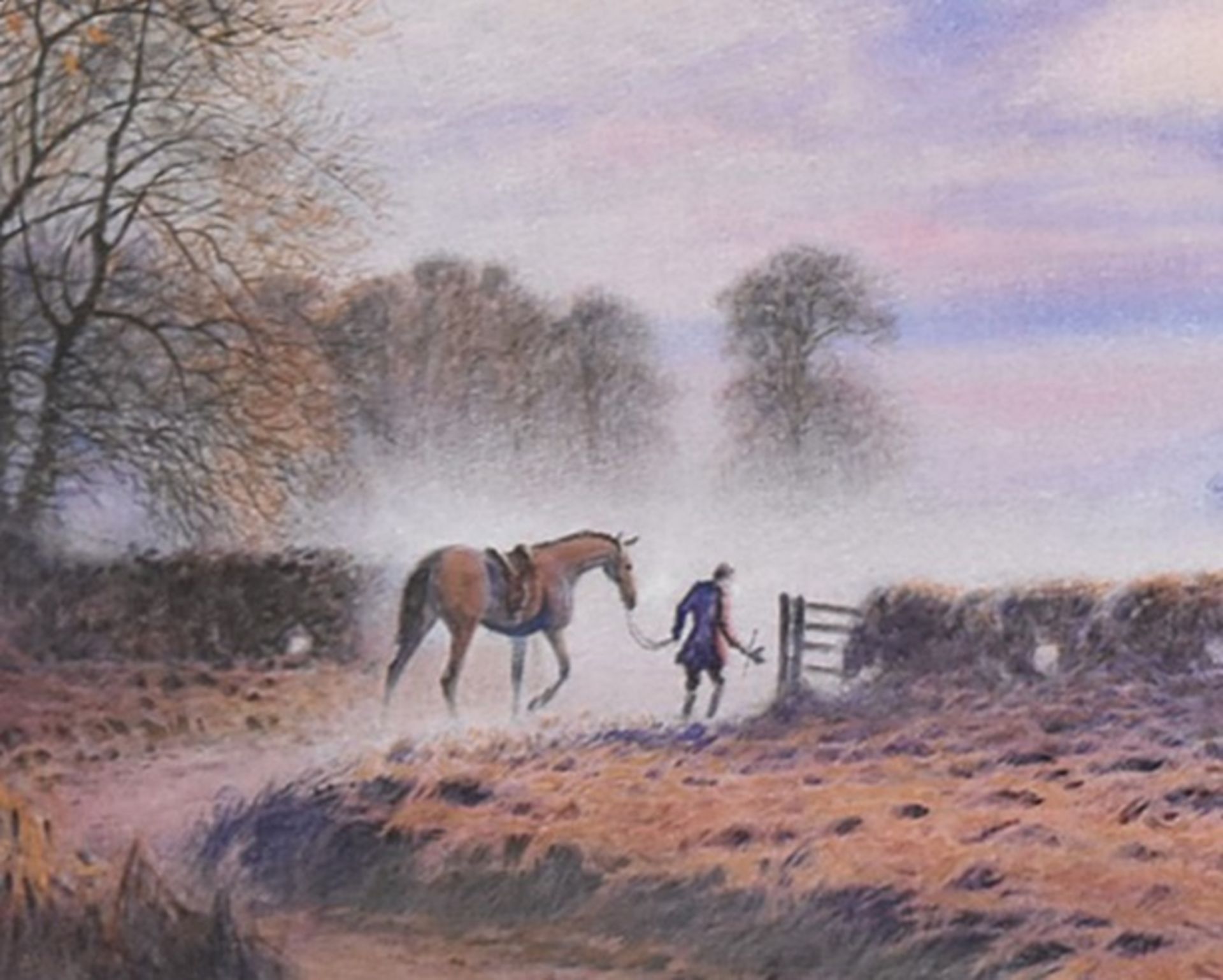 1 x Framed Fine Art Print Featuring Horse In Meadow, Presented in an Ornate Antique-style Frame - Image 8 of 8