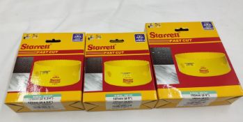 3 x Starrett Fast Cut Holesaws - 121 To 152mm - Original Retail £185 - Ref: HWF108 - CL911 -