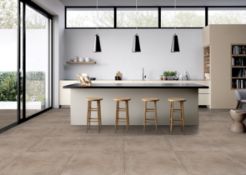 10 x Boxes of RAK Porcelain Floor or Wall Tiles - Borgogna Stone Beige Natural - 75 x 75 cm Tiles