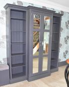1 x Bespoke Tall Fitted 2.4-Metre Tall Storage Unit with Mirrored Doors - NO VAT ON THE HAMMER