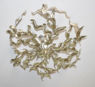 1 x Floral Metal Ceiling Light - Ref: ASH130/DIN - CL934 - NO VAT ON THE HAMMER - Location: