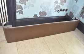 1 x Bespoke 1.8-metre Pelmet Box in Brown Silk - Ref: ASH144/ENT - CL934 - NO VAT ON THE HAMMER