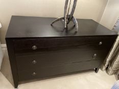 1 x Large Wenge Wood Bedside Drawer Unit - Ref: BLN104 - CL939 - NO VAT ON THE HAMMER - Location: