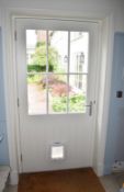 1 x Door to Garden with Catflap - Ref: ASH180/BCR - CL934 - NO VAT ON THE HAMMER - Location: