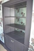 1 x Fitted Painted Solid Wood 2-Door 2-Shelf Storage Cabinet - Ref: ASH133/DIN - CL934 - NO VAT ON