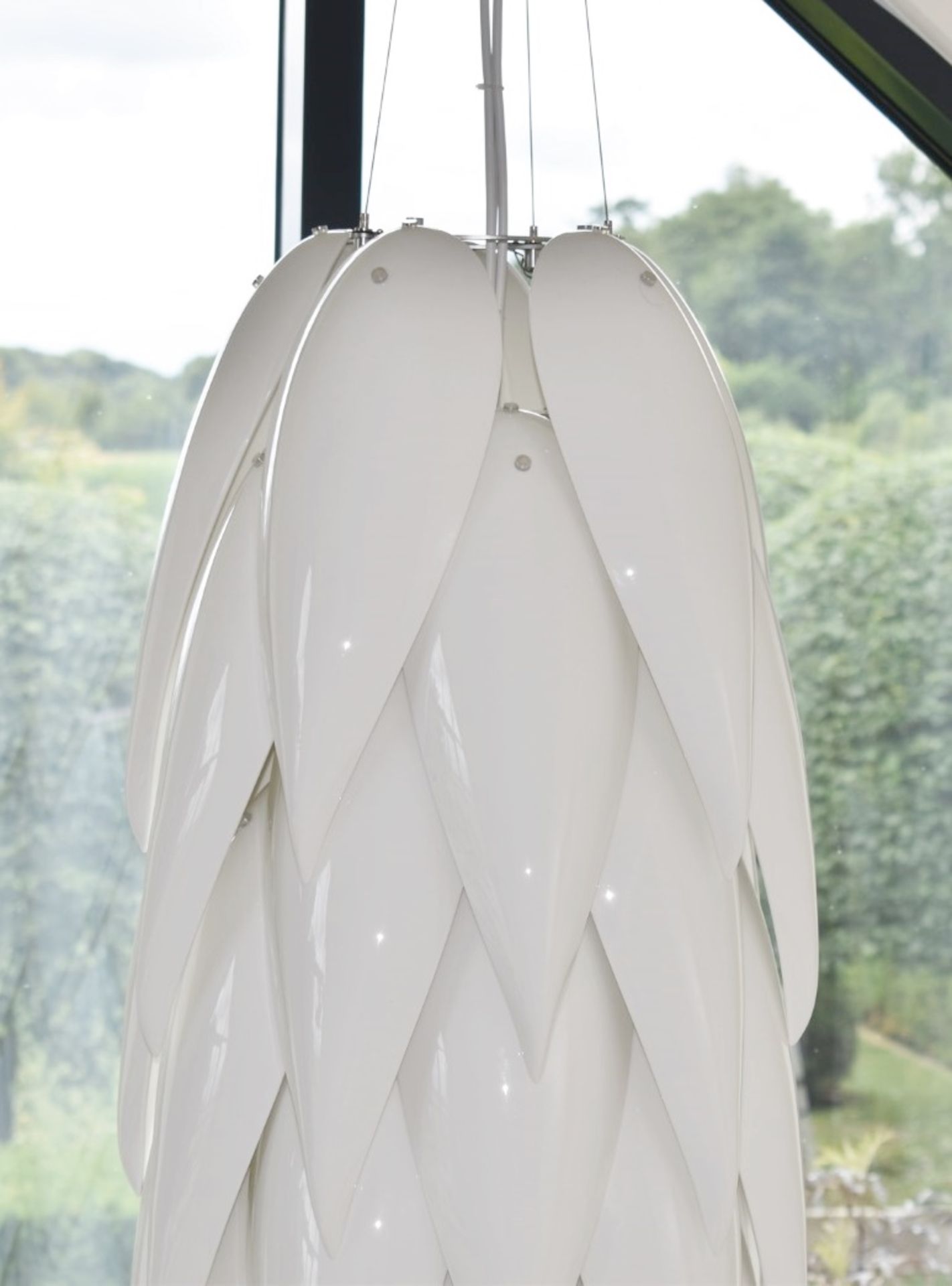 1 x ARCHITONIC 'Aloe Shoot' 1.6-Metre Designer Suspended White Porcelain Centrepiece Chandelier - Image 7 of 9