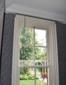 1 x Curtain Pole with Blown Glass Ends (Left) - Ref: ASH155/CRV LT - CL934 - NO VAT ON THE