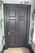 1 x Solid Wood Lockable Painted Internal Door - Includes Hinges and Handles - Ref: ASH132/DIN 2KIT -